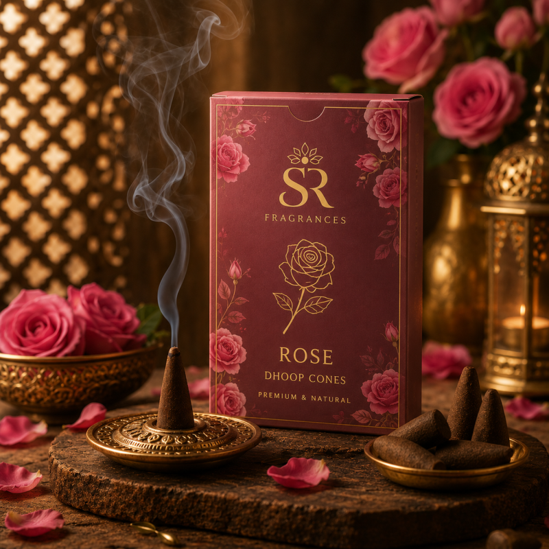 Rose Dhoop Cones