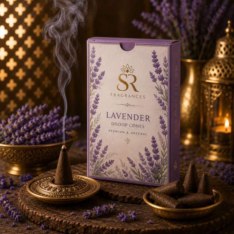 Lavender Dhoop Cones
